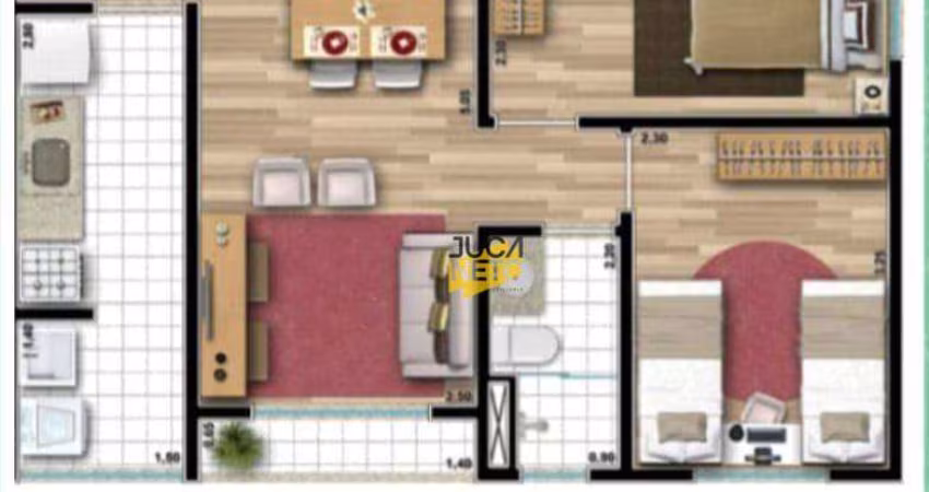 Apartamento com 2 dormitórios à venda, 50 m² por R$ 220.000 - Jardim Estrela - Mauá/SP