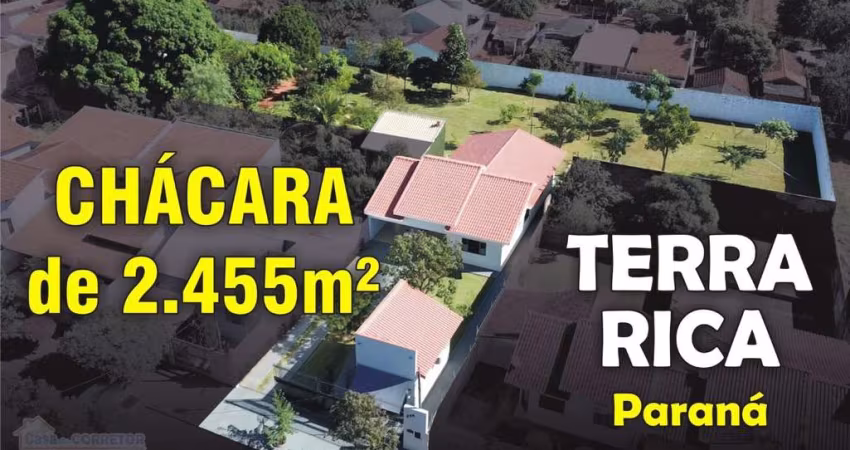 CHÁCARA À VENDA DENTRO DE TERRA RICA no Paraná