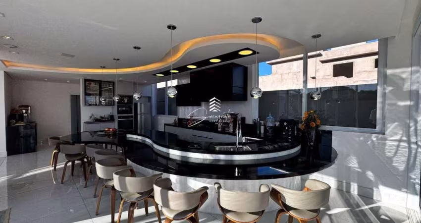 Sobrado de luxo com piscina 4 suítes e área de lazer completa no Damha II - Jardim Parque Jupiá, Piracicaba - SP