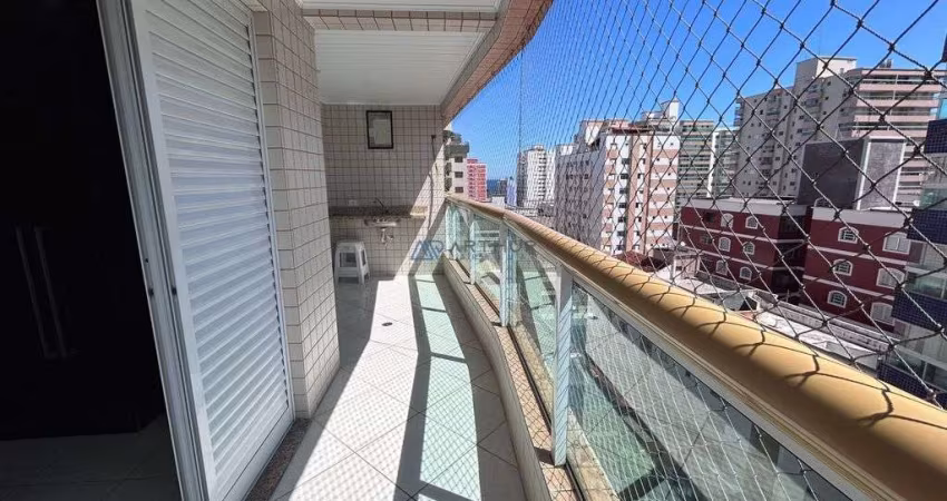 Apartamento a venda em Praia Grande, 02 dormitórios, sacada com frente rua