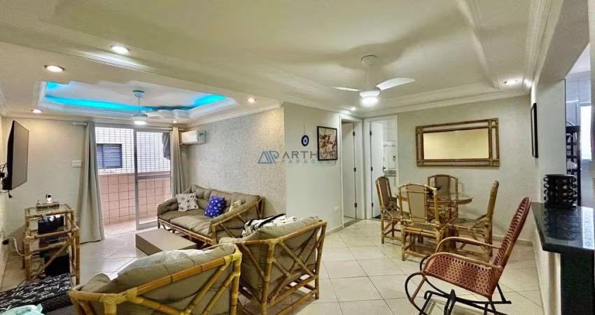 Apartamento a venda em Praia Grande, 01 dormitório, vista mar e andar alto