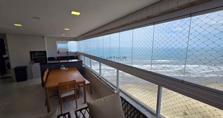 Apartamento em Praia Grande, à venda com 3 dormitórios e vista mar definitiva