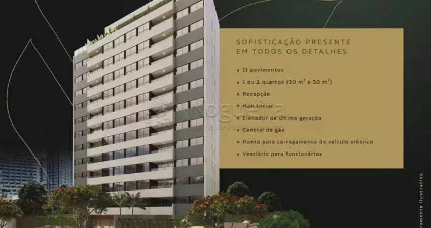 Flat excelente no Jaqueira Plaza 30 metros com 1 quarto em Parnamirim - Recife - PE