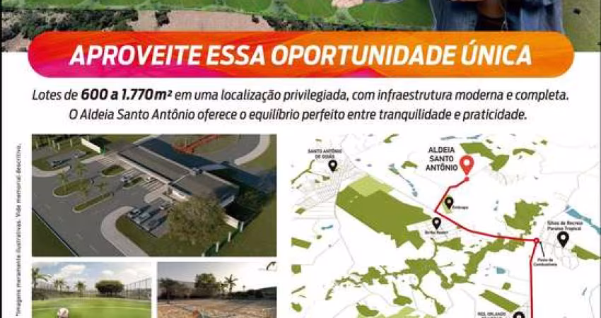 ALDEIA SANTO ANTONIO - Terreno em Condomínio Aldeia Santo Antônio