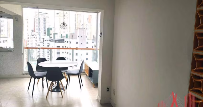 Apartamento MOBILIADO à Venda ou Locação com 1 dormitório, 1 vaga de garagem, com 50 m² - Chácara Klabin
