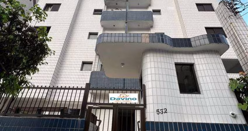 265mil - Apartamento 1 dormitorio na praia da vila guilhermina - sacada - elevador