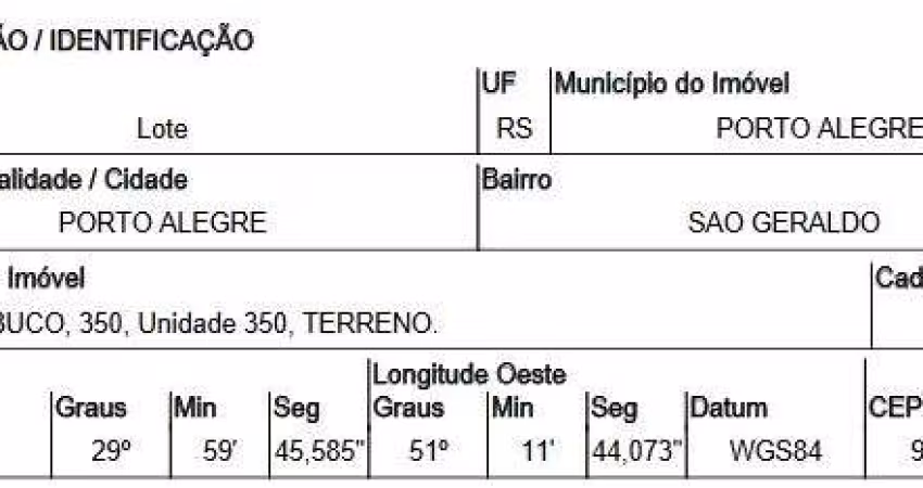 Oportunidade Única em PORTO ALEGRE - RS | Tipo: Terreno | Negociação: Leilão  | Situação: Imóvel