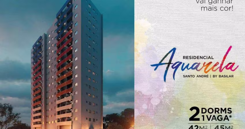 Apartamento com 2 dormitórios à venda, 42 m² por R$ 311.612,00 - Vila Palmares - Santo André/SP