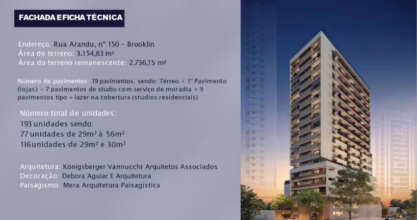 no melhor do Brooklin, surge os STUDIOS BERRINI. excelente localização com lazer, praticidade e estilo de vida
