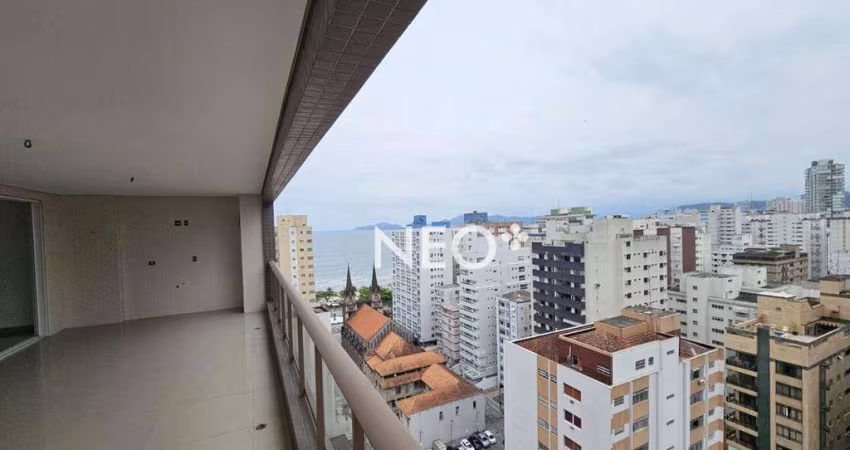 Apartamento com 3 dormitórios à venda, 210 m² por R$ 3.300.000 - Boqueirão - Santos/SP