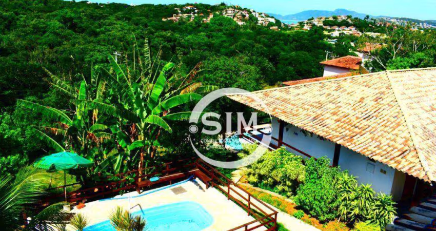 Pousada com 12 dormitórios à venda, 550 m² por R$ 2.599.000,00 - Altos de Búzios - Armação dos Búzios/RJ