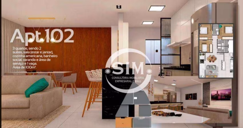 Apartamento com 3 dormitórios à venda, 99 m² por R$ 452.951 - Centro - São Pedro da Aldeia/RJ