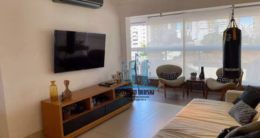 Lindo apartamento à venda, projetado por arquiteto, cozinha conceito aberto, integrada à sala, terraço incorporado. Gonzaga, Santos-SP.