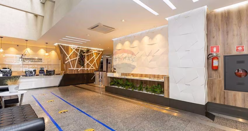 Sala comercial mobiliada Ed. Biocentro -Bigorrrilho-1 vaga
