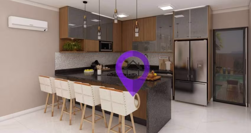 Casa com 4 dormitórios no Condomínio Las Palmas, 260m² construídos. Destaques: suíte máster com hidromassagem, piscina aquecida tecnologia sustentável