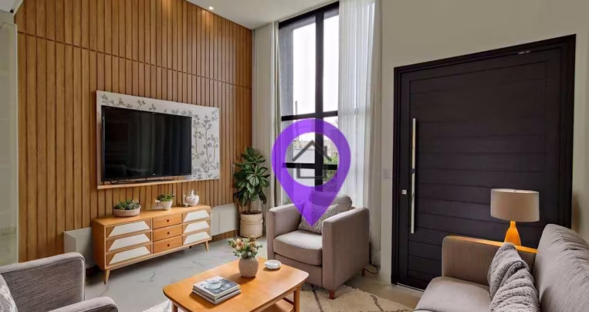 Casa com 150m² construídos em terreno de 300m² no Condomínio Las Palmas, Pouso Alegre. 3 suítes, 4 vagas, piscina e lazer completo