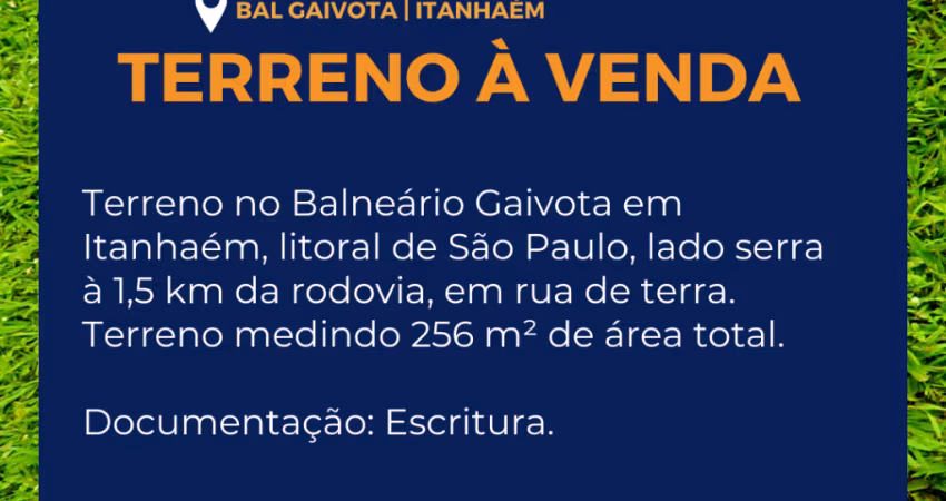 Terreno para Venda, Itanhaém / SP