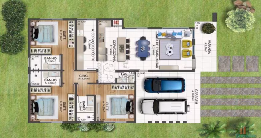 Casa com 3 quartos à venda na Roberto Ciro Boff, 236, Jardim das Hortências, Caxias do Sul