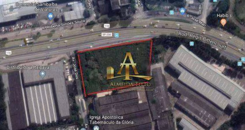 Excelente Terreno Para Locação com 7.164,50 m² - Localização Privilegiada com Frente Para a Rodovia Regis Bittencourt - Confira