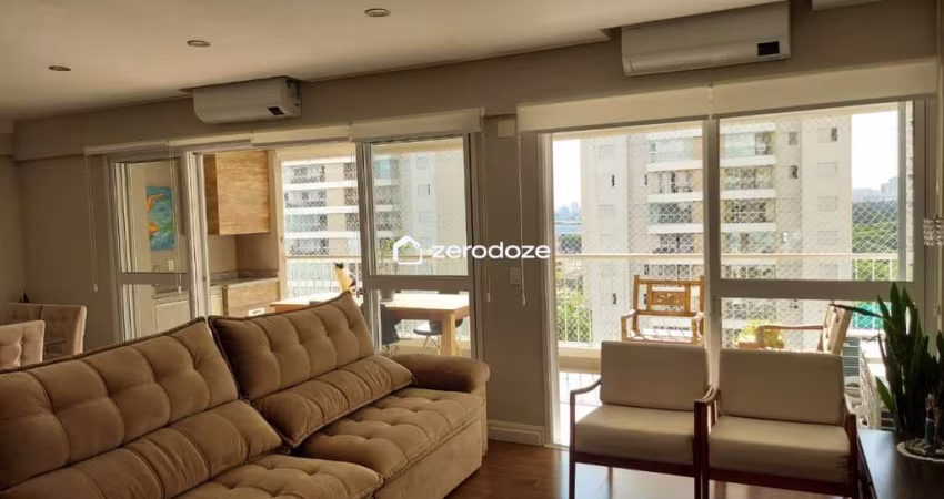 Apto 142m², 3qt (1suíte), 2ban, salas, escritório, varanda c/ churrasq.