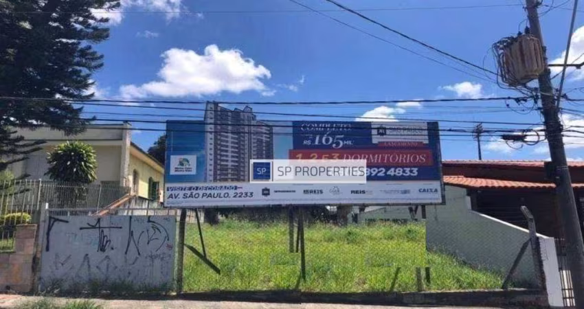 Terreno Comercial para venda ou locação 432 m² - Jardim Santa Rosália - Sorocaba/SP
