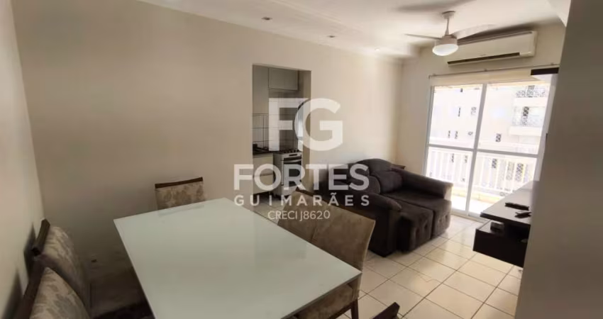 Apartamento Mobiliado com 54m² sendo 2 quartos, com armários, ventiladores de teto e 1 com ar condicionado, próximo da faculdade Unaerp e Ribeirão Shopping;
