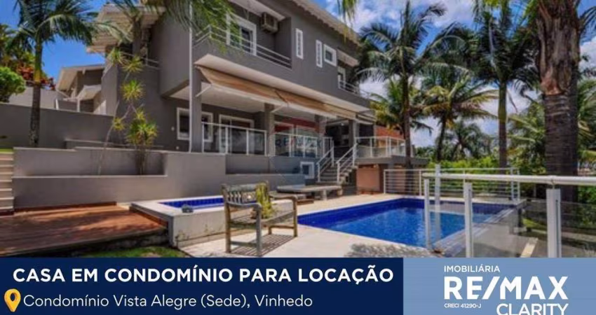 CASA COM 4 SUÍTES PARA LOCAÇÃO - CONDOMÍNIO VISTA ALEGRE CAFÉ - VINHEDO - SP