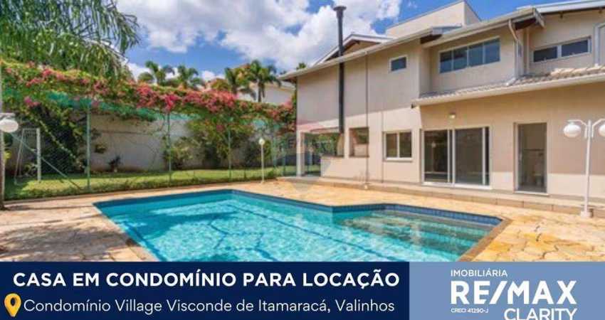 Linda casa para alugar em Valinhos no condomínio Village Visconde de Itamaracá.