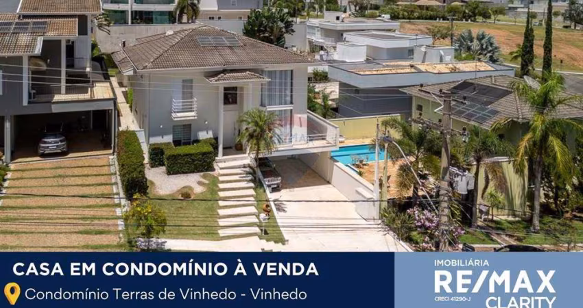 Vende-se casa com 4 suítes,  480m²,  Terras de Vinhedo -Vinhedo - SP.