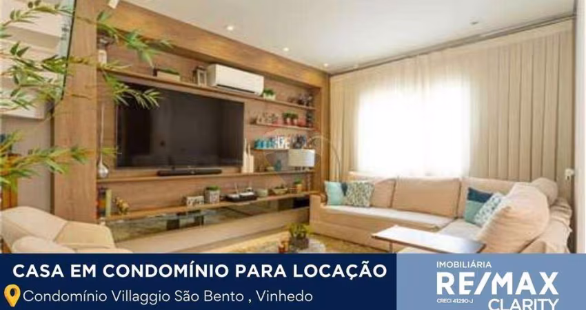 Casa com 3 suítes para Alugar no Condomínio Villaggio São Bento - Observatório - Vinhedo/SP