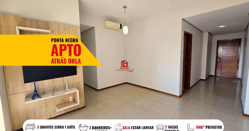 Ilhas Gregas, Apartamento com 3 quartos sendo 1 suíte semimobiliado,  Nascente, Climatizado, 2 vagas subsolo