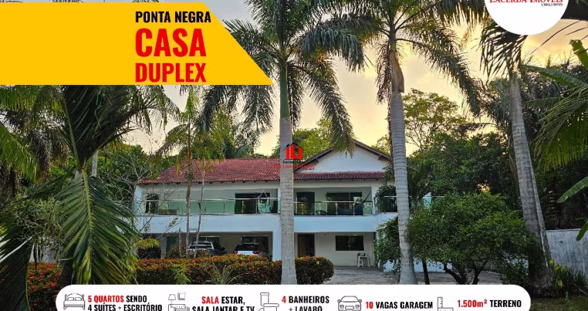 Condomínio Residencial Ponta Negra Clube de Campo, Casa Duplex com 1.500m² de Terreno e Marina