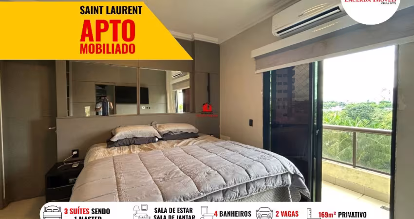 Edifício Saint Laurent, 3 suítes, Andar medio, Mobiliado
