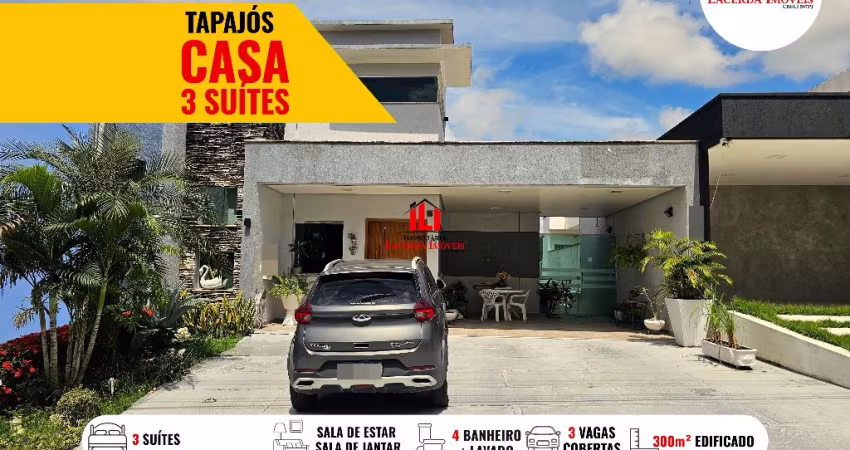 Residencial Tapajós ️ Casa Térrea com 3 suítes + Subsolo, imóvel semimobiliada bairro tarumã manaus